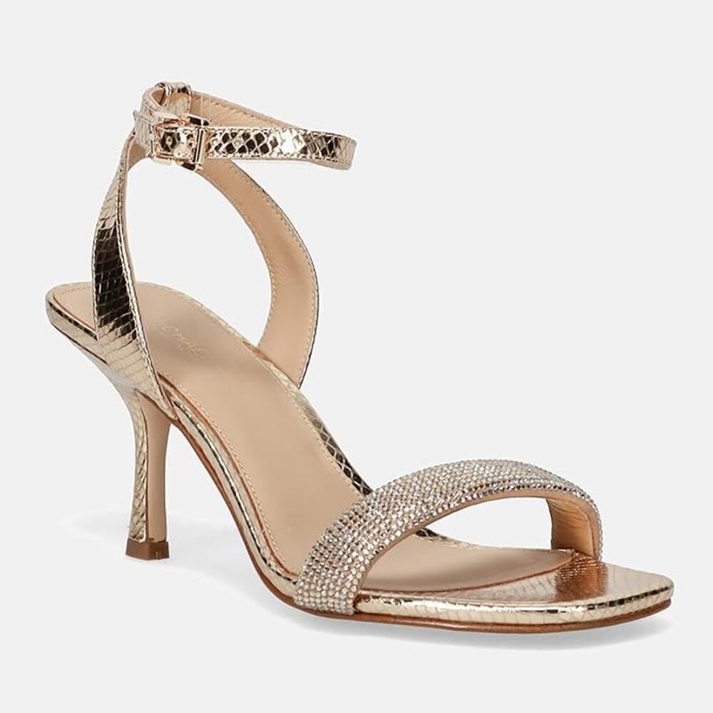 Michael Kors women's Carrie Sandal Pale Gold 8 M